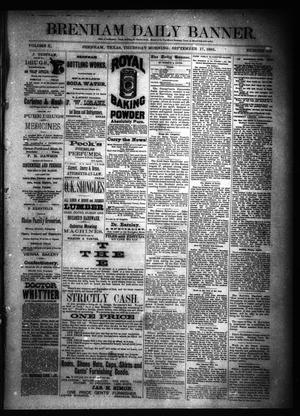 Brenham Daily Banner. (Brenham, Tex.), Vol. 10, No. 223, Ed. 1 Thursday, September 17, 1885