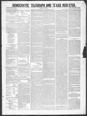 Democratic Telegraph and Texas Register (Houston, Tex.), Vol. 14, No. 50, Ed. 1, Thursday, December 6, 1849