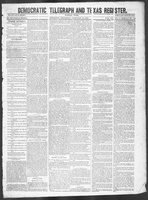 Primary view of Democratic Telegraph and Texas Register (Houston, Tex.), Vol. 15, No. 4, Ed. 1, Thursday, January 24, 1850