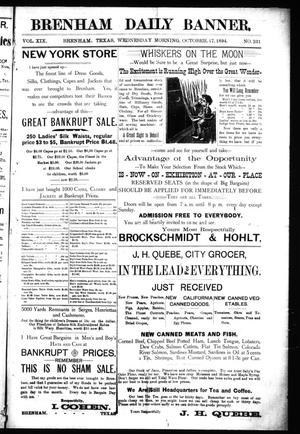 Brenham Daily Banner. (Brenham, Tex.), Vol. 19, No. 231, Ed. 1 Wednesday, October 17, 1894
