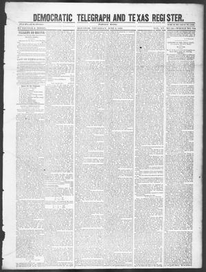 Primary view of object titled 'Democratic Telegraph and Texas Register (Houston, Tex.), Vol. 15, No. 23, Ed. 1, Thursday, June 6, 1850'.