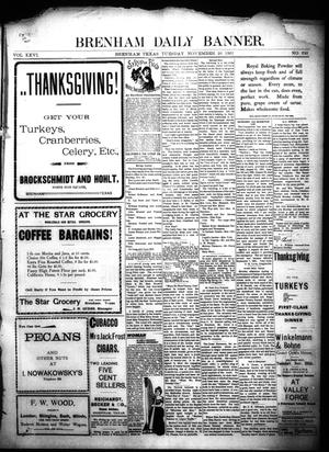 Brenham Daily Banner. (Brenham, Tex.), Vol. 26, No. 323, Ed. 1 Tuesday, November 26, 1901