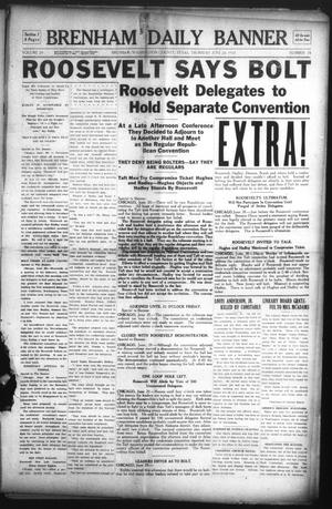 Brenham Daily Banner (Brenham, Tex.), Vol. 29, No. 74, Ed. 1 Thursday, June 20, 1912