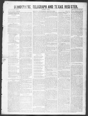 Democratic Telegraph and Texas Register (Houston, Tex.), Vol. 15, No. 34, Ed. 1, Wednesday, August 21, 1850