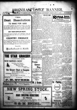 Brenham Daily Banner. (Brenham, Tex.), Vol. 25, No. 29, Ed. 1 Saturday, February 3, 1900
