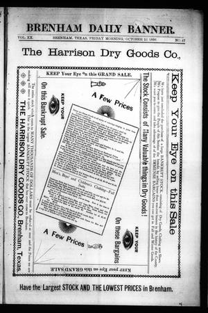 Brenham Daily Banner. (Brenham, Tex.), Vol. 20, No. 47, Ed. 1 Friday, October 16, 1896
