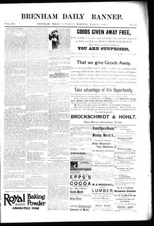 Primary view of object titled 'Brenham Daily Banner. (Brenham, Tex.), Vol. 19, No. 49, Ed. 1 Saturday, March 3, 1894'.