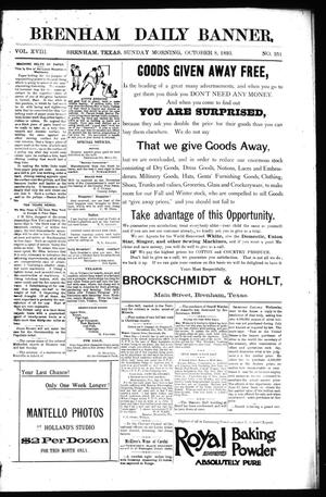 Brenham Daily Banner. (Brenham, Tex.), Vol. 18, No. 251, Ed. 1 Sunday, October 8, 1893