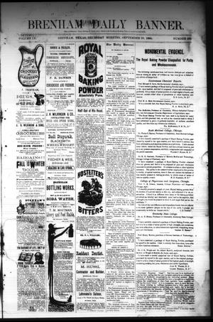 Brenham Daily Banner. (Brenham, Tex.), Vol. 9, No. 235, Ed. 1 Thursday, September 18, 1884