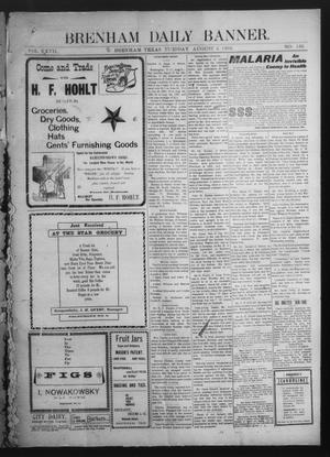 Primary view of object titled 'Brenham Daily Banner. (Brenham, Tex.), Vol. 27, No. 136, Ed. 1 Tuesday, August 5, 1902'.