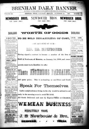 Brenham Daily Banner. (Brenham, Tex.), Vol. 12, No. 222, Ed. 1 Saturday, September 24, 1887
