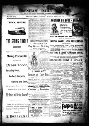 Brenham Daily Banner. (Brenham, Tex.), Vol. 18, No. 86, Ed. 1 Wednesday, March 29, 1893