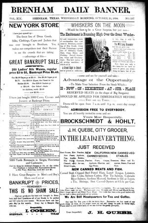 Brenham Daily Banner. (Brenham, Tex.), Vol. 19, No. 237, Ed. 1 Wednesday, October 24, 1894