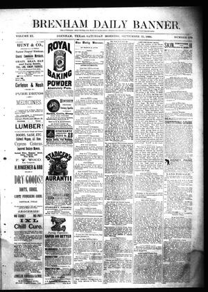 Brenham Daily Banner. (Brenham, Tex.), Vol. 11, No. 130, Ed. 1 Saturday, September 25, 1886