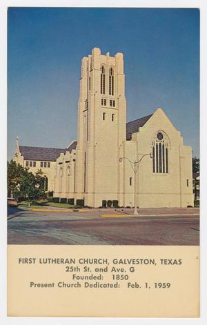 [Postcard of First Lutheran Church, Galveston]