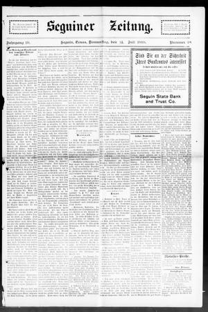 Seguiner Zeitung. (Seguin, Tex.), Vol. 19, No. 48, Ed. 1 Thursday, July 14, 1910