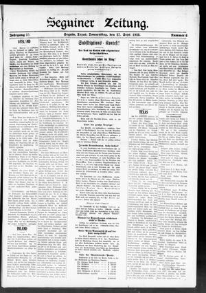 Seguiner Zeitung. (Seguin, Tex.), Vol. 38, No. 6, Ed. 1 Thursday, September 27, 1928