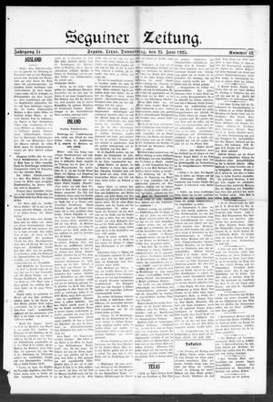 Seguiner Zeitung. (Seguin, Tex.), Vol. 34, No. 43, Ed. 1 Thursday, June 25, 1925