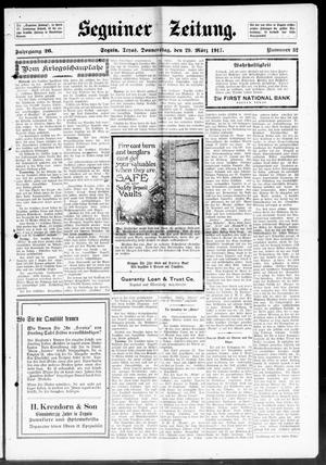 Seguiner Zeitung. (Seguin, Tex.), Vol. 26, No. 32, Ed. 1 Thursday, March 29, 1917