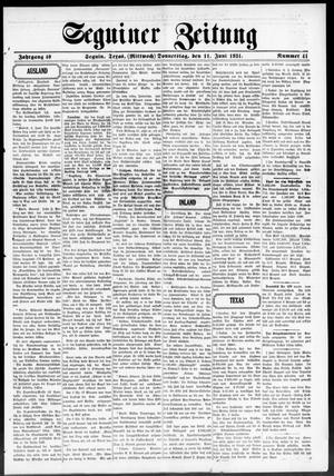Seguiner Zeitung (Seguin, Tex.), Vol. 40, No. 41, Ed. 1 Thursday, June 11, 1931