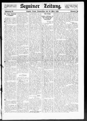 Seguiner Zeitung. (Seguin, Tex.), Vol. 29, No. 30, Ed. 1 Thursday, March 18, 1920