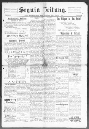 Seguin Zeitung. (Seguin, Tex.), Vol. 10, No. 5, Ed. 1 Thursday, September 6, 1900