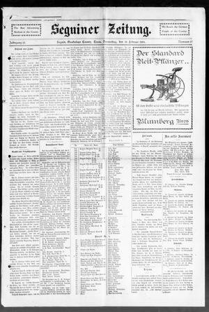Seguiner Zeitung. (Seguin, Tex.), Vol. 13, No. 27, Ed. 1 Thursday, February 18, 1904