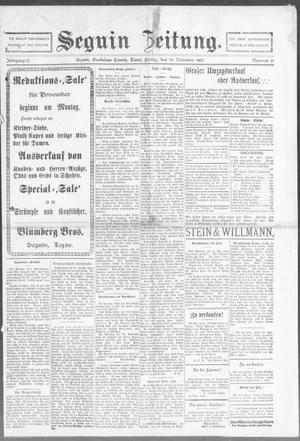 Seguin Zeitung. (Seguin, Tex.), Vol. 12, No. 17, Ed. 1 Friday, November 28, 1902