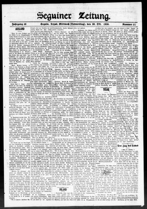 Seguiner Zeitung. (Seguin, Tex.), Vol. 40, No. 11, Ed. 1 Thursday, October 30, 1930