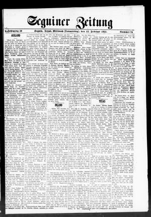 Seguiner Zeitung (Seguin, Tex.), Vol. 40, No. 24, Ed. 1 Thursday, February 12, 1931