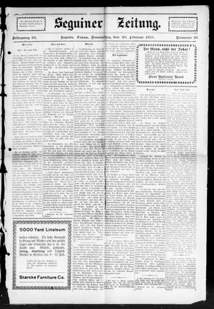 Seguiner Zeitung. (Seguin, Tex.), Vol. 22, No. 26, Ed. 1 Thursday, February 20, 1913