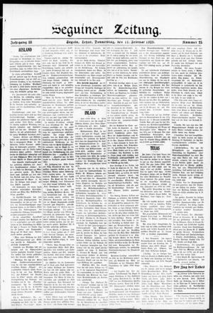 Seguiner Zeitung. (Seguin, Tex.), Vol. 38, No. 25, Ed. 1 Thursday, February 14, 1929