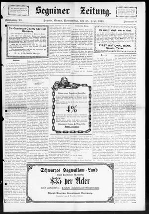 Seguiner Zeitung. (Seguin, Tex.), Vol. 23, No. 6, Ed. 1 Thursday, September 25, 1913