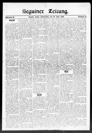 Seguiner Zeitung. (Seguin, Tex.), Vol. 38, No. 43, Ed. 1 Thursday, June 20, 1929