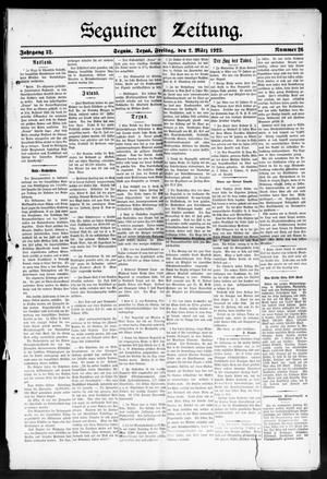Seguiner Zeitung. (Seguin, Tex.), Vol. 32, No. 26, Ed. 1 Friday, March 2, 1923