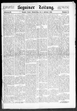 Seguiner Zeitung. (Seguin, Tex.), Vol. 29, No. 24, Ed. 1 Thursday, February 5, 1920