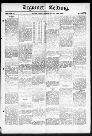 Seguiner Zeitung. (Seguin, Tex.), Vol. 33, No. 20, Ed. 1 Friday, January 25, 1924