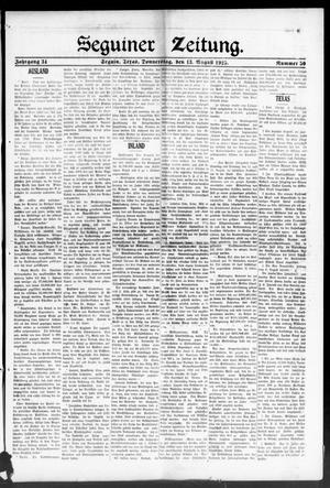 Seguiner Zeitung. (Seguin, Tex.), Vol. 34, No. 50, Ed. 1 Thursday, August 13, 1925