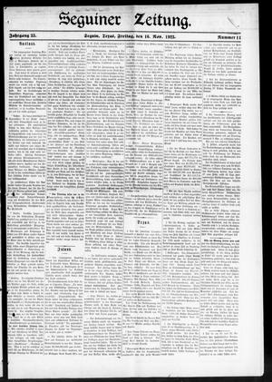 Seguiner Zeitung. (Seguin, Tex.), Vol. 33, No. 11, Ed. 1 Friday, November 16, 1923