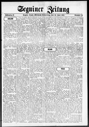 Seguiner Zeitung (Seguin, Tex.), Vol. 40, No. 42, Ed. 1 Thursday, June 18, 1931