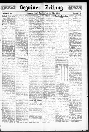 Seguiner Zeitung. (Seguin, Tex.), Vol. 30, No. 30, Ed. 1 Friday, March 18, 1921