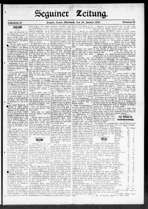 Seguiner Zeitung. (Seguin, Tex.), Vol. 36, No. 21, Ed. 1 Wednesday, January 19, 1927