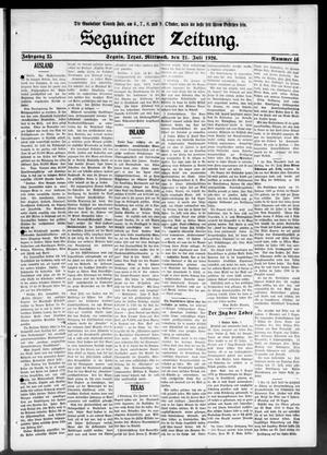 Seguiner Zeitung. (Seguin, Tex.), Vol. 35, No. 46, Ed. 1 Wednesday, July 21, 1926