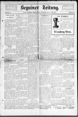 Seguiner Zeitung. (Seguin, Tex.), Vol. 13, No. 44, Ed. 1 Thursday, June 16, 1904