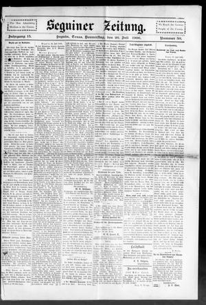 Seguiner Zeitung. (Seguin, Tex.), Vol. 15, No. 50, Ed. 1 Thursday, July 26, 1906
