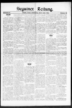 Seguiner Zeitung. (Seguin, Tex.), Vol. 34, No. 20, Ed. 1 Thursday, January 15, 1925