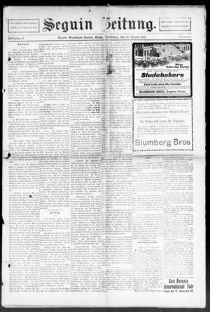 Seguin Zeitung. (Seguin, Tex.), Vol. 13, No. 1, Ed. 1 Thursday, August 20, 1903