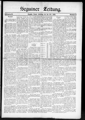 Seguiner Zeitung. (Seguin, Tex.), Vol. 32, No. 8, Ed. 1 Friday, October 20, 1922