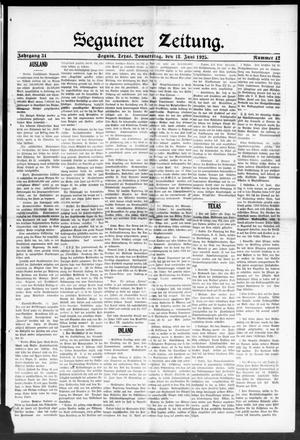 Seguiner Zeitung. (Seguin, Tex.), Vol. 34, No. 42, Ed. 1 Thursday, June 18, 1925