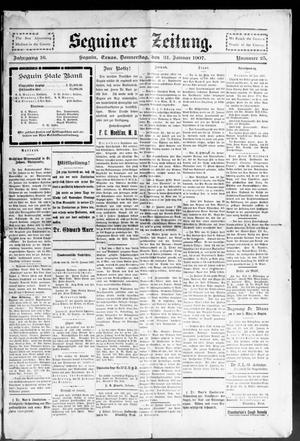 Seguiner Zeitung. (Seguin, Tex.), Vol. 16, No. 25, Ed. 1 Thursday, January 31, 1907